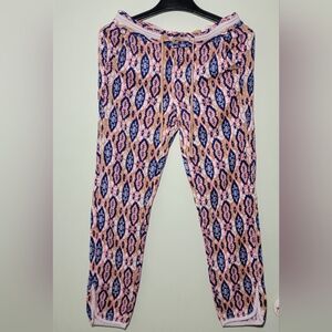 Pilcro and the Letterpress Anthropologie Paz Ikat Boho Drawstring Joggers Sz 26